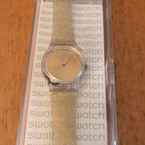 SWATCH GOLD GLITTER WATCH